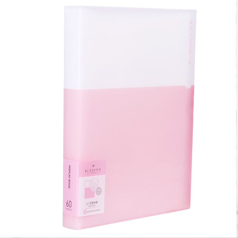 得力资料册收集册5077HON 文件夹学生卷子分类孕期检查报告收纳试卷夹多功能60页大容量透明高中生插页分页神器