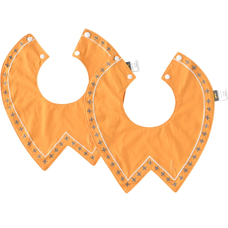 童泰四季婴幼儿男女宝宝用品配饰纯棉按扣小围嘴口水巾两件装