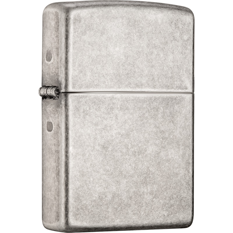 zippo芝宝打火机美国原装ZIPPO之宝防风煤油打火机121FB仿古银 121FB-045098