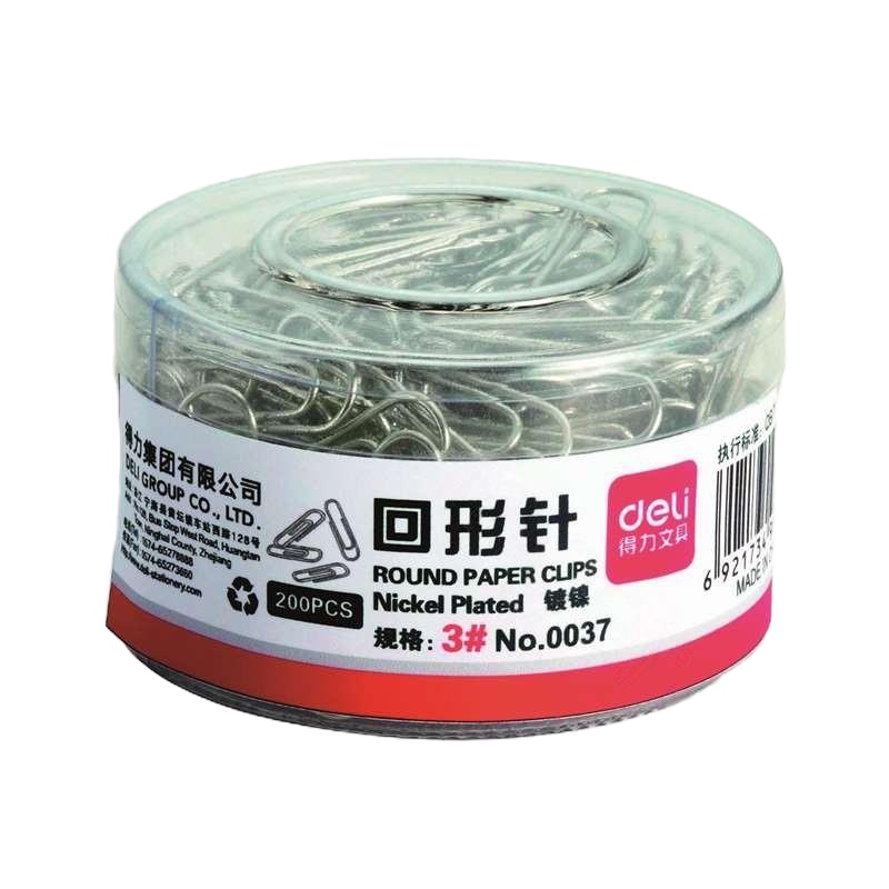 得力 Deli No.0037 得力回形针(29mm,200枚/筒) 200枚