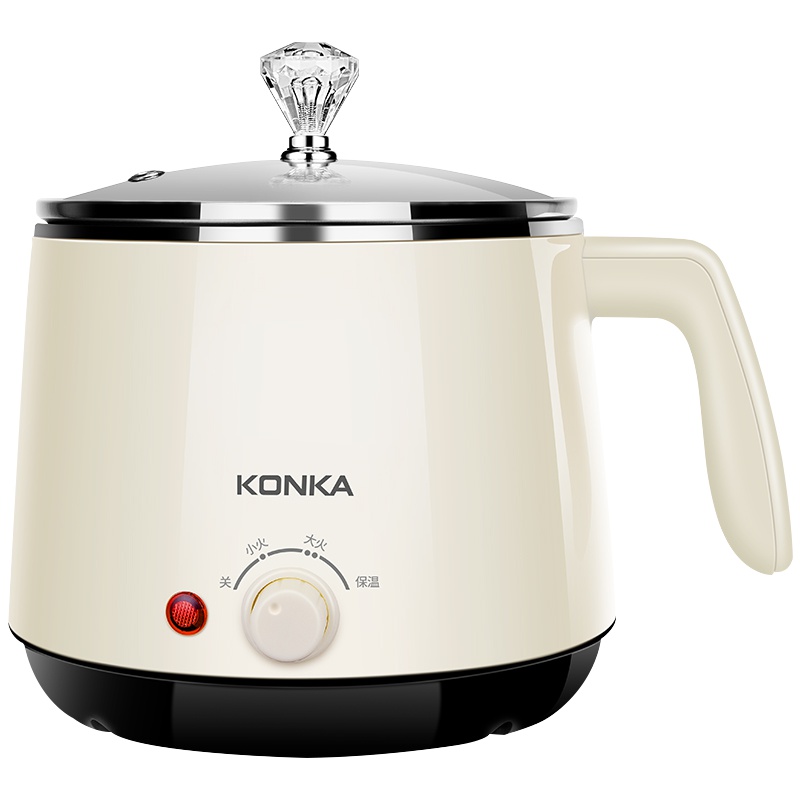 康佳(KONKA)电煮锅多功能迷你小火锅学生宿舍1-2-3人煮面锅1.5升KZG-15YX721