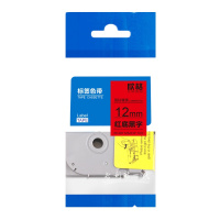 格之格 ND-BR TZZ431P标签色带 带芯片适用兄弟PT-E115标签打印机色带12mm*8m 红底黑字