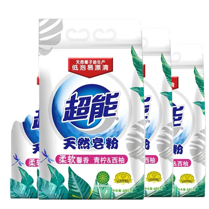 WQSC超能柔软馨香皂粉680g*4袋