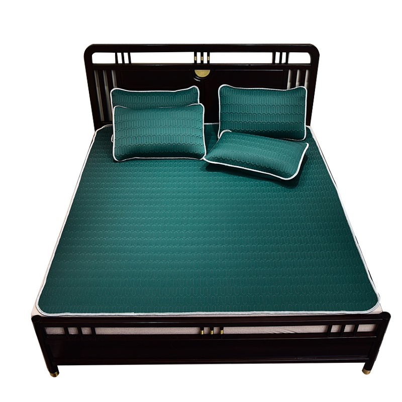 北极绒泰国乳胶凉席三件套1.2m床夏季冰丝可水洗洗可折叠1.5米夏天软席子