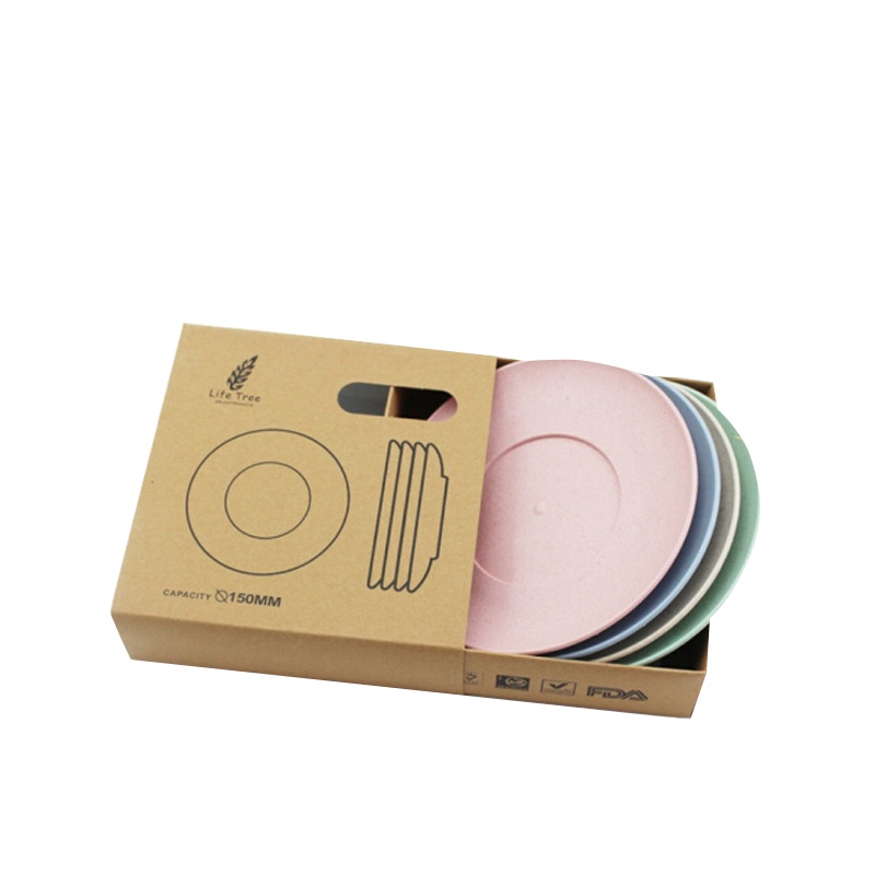 小麦秸秆餐盘套装YXY常规款B2B商品100个起订