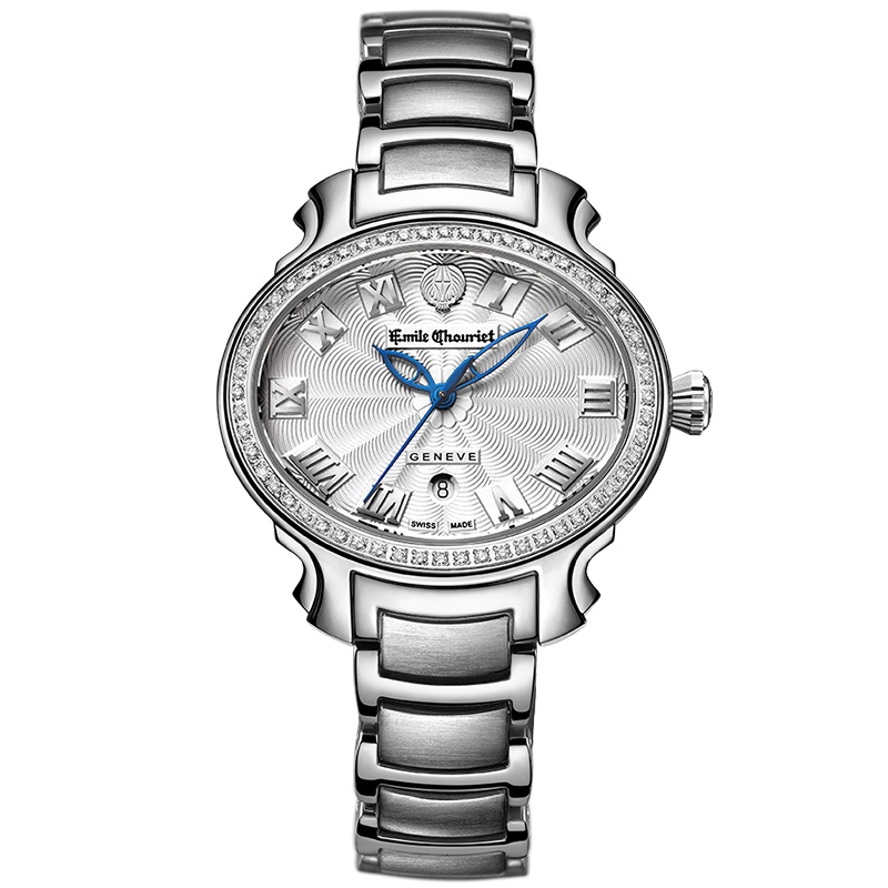 艾米龙(Emile Chouriet)手表明珠系列 精钢表带机械女表06.3881.L.6.D.25.6