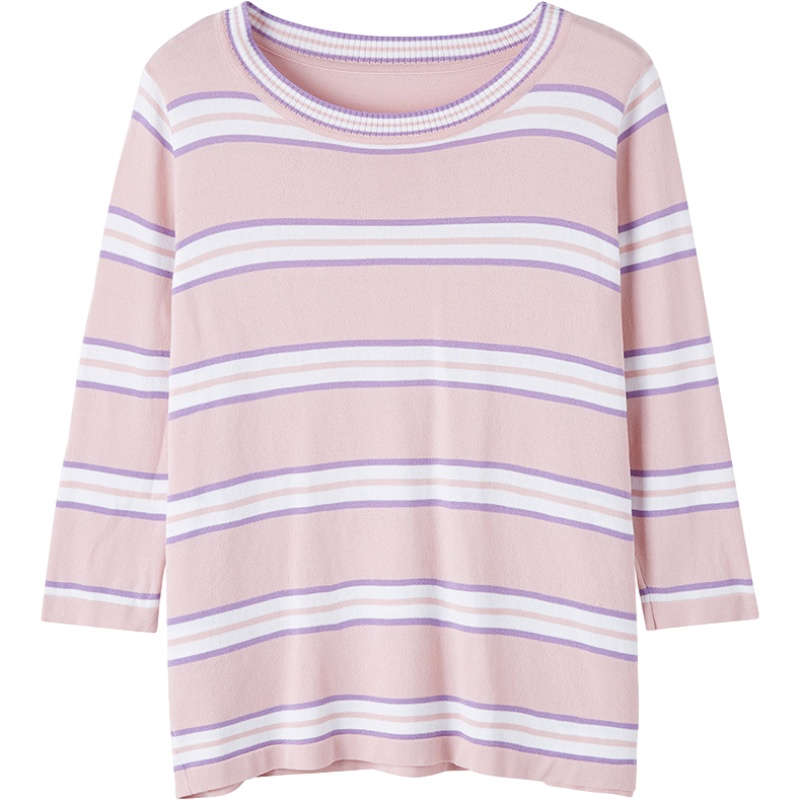 7M拉夏贝尔毛衣针织衫女装秋冬圆领内搭慵懒宽松套头短款打底毛衫