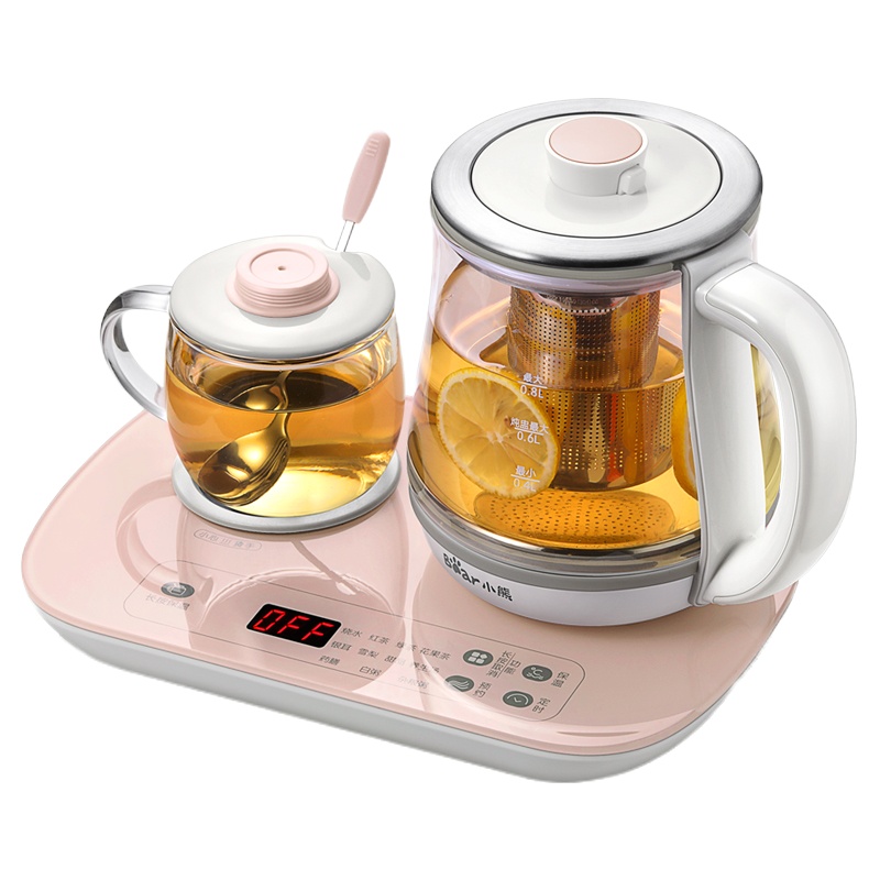 小熊（Bear）迷你养生壶养生杯mini烧水壶煮茶壶保温杯垫多功能花茶壶煮茶器电热水壶开水壶0.8升YSH-C08H2