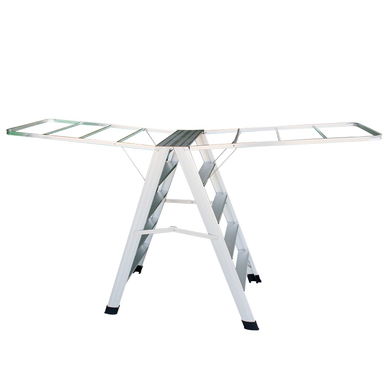 好太太(Hotata) GW-566A 晾衣架多功能晒衣架落地折叠家用梯五步