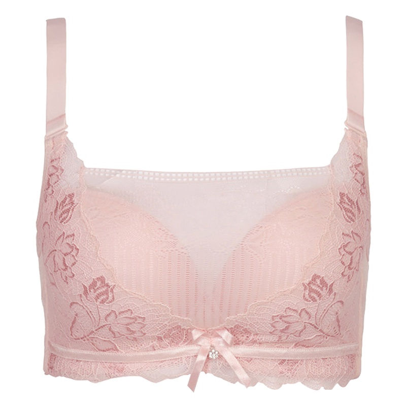 古今内衣 3/4罩杯性感蕾丝上薄下厚有钢圈聚拢型抹胸款女文胸0D673