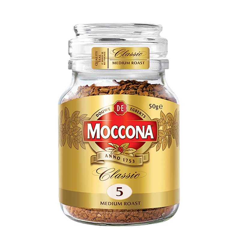 荷兰进口 摩可纳moccona 速溶纯黑咖啡香醇柔和美式中度烘培冻干咖啡粉50g