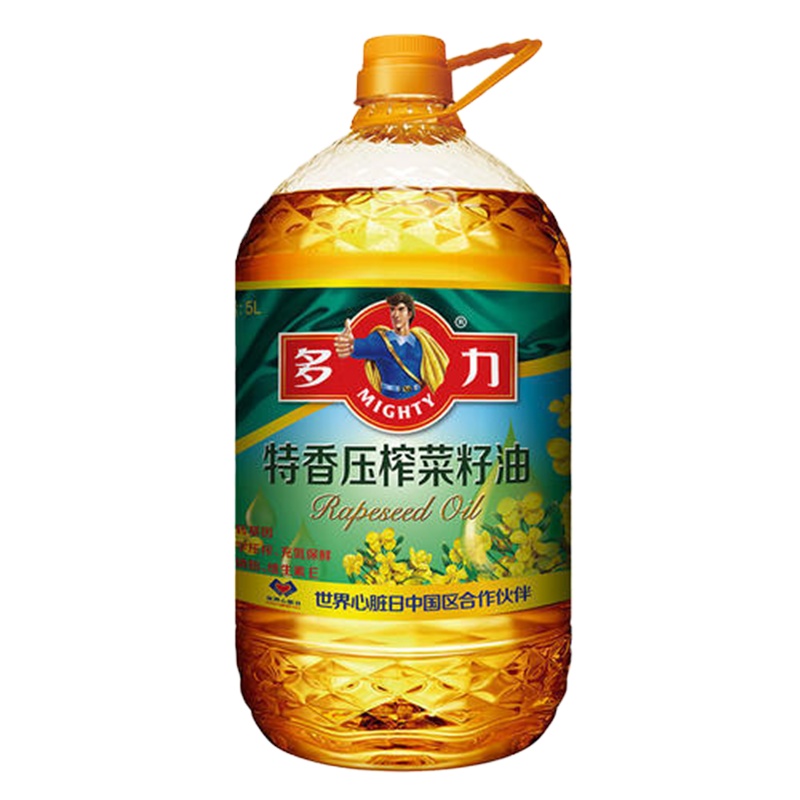 多力 压榨特香菜籽油5L 非转基因物理压榨食用油 新老包装随机发货