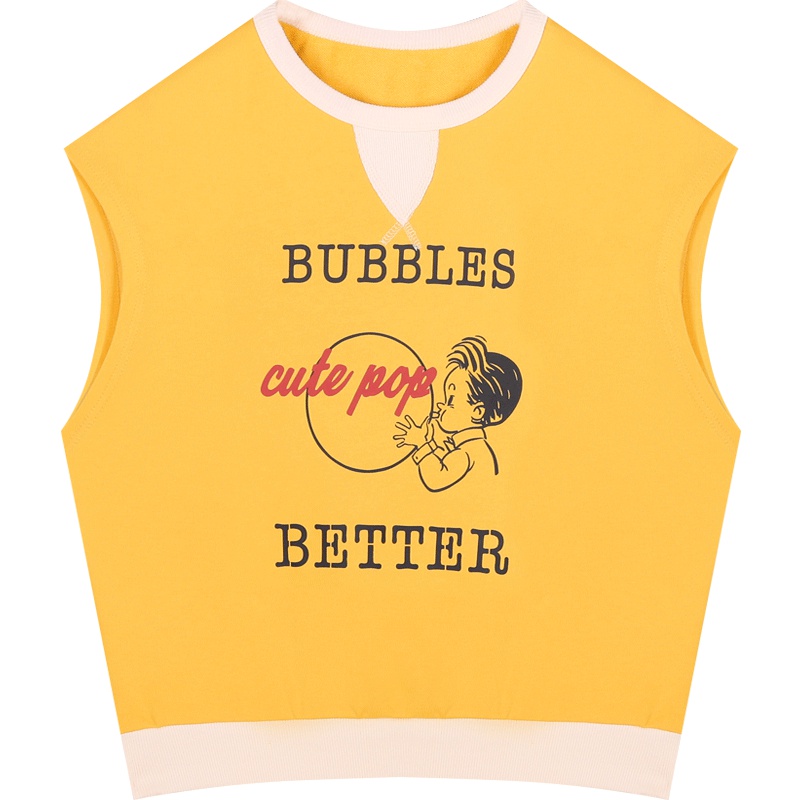 2019新款宽松学院风休闲无袖卫衣女潮宽松学生背心红时尚马甲秋