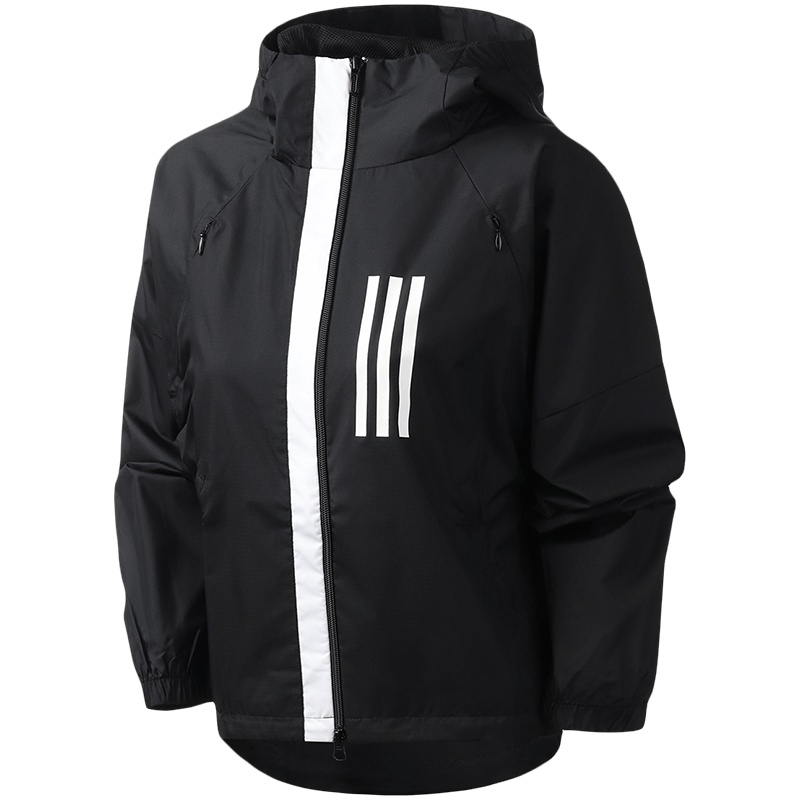 阿迪达斯女服外套夹克2019新款WND防风服休闲运动服FH6664.