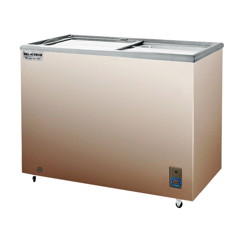 美菱(MELING)SC/SD-239GT卧式冷冻展示柜冰柜 单温雪糕冷柜 速冻冰柜商用雪柜平面玻璃门展示柜