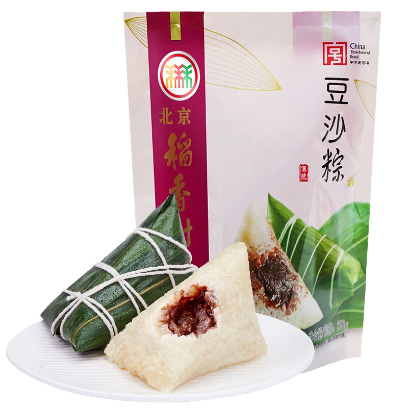 北京稻香村豆沙粽子110g*4 北京特产端午粽子