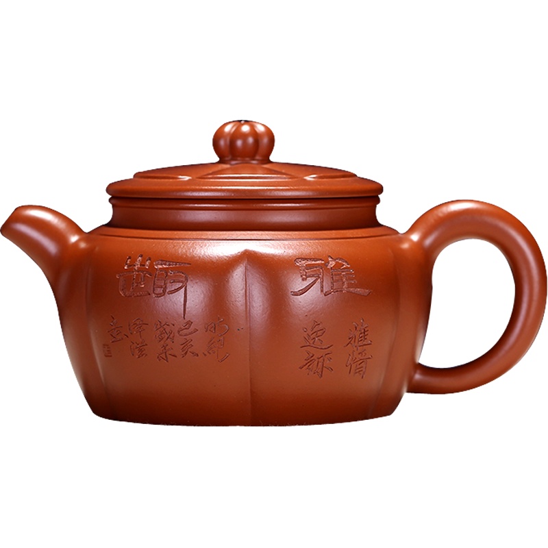 春华壶 朱泥制壶名师国工名家范泽洪纯全手工精制 原矿朱泥筋纹器 正品紫砂壶功夫茶壶茶具 宜兴紫砂壶