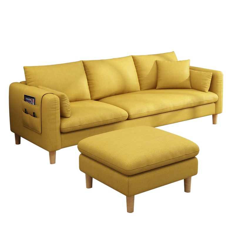 一米色彩 沙发 布艺沙发组合大小户型左贵妃单双三人位北欧简约现代右L型可拆洗懒人转角 客厅家具