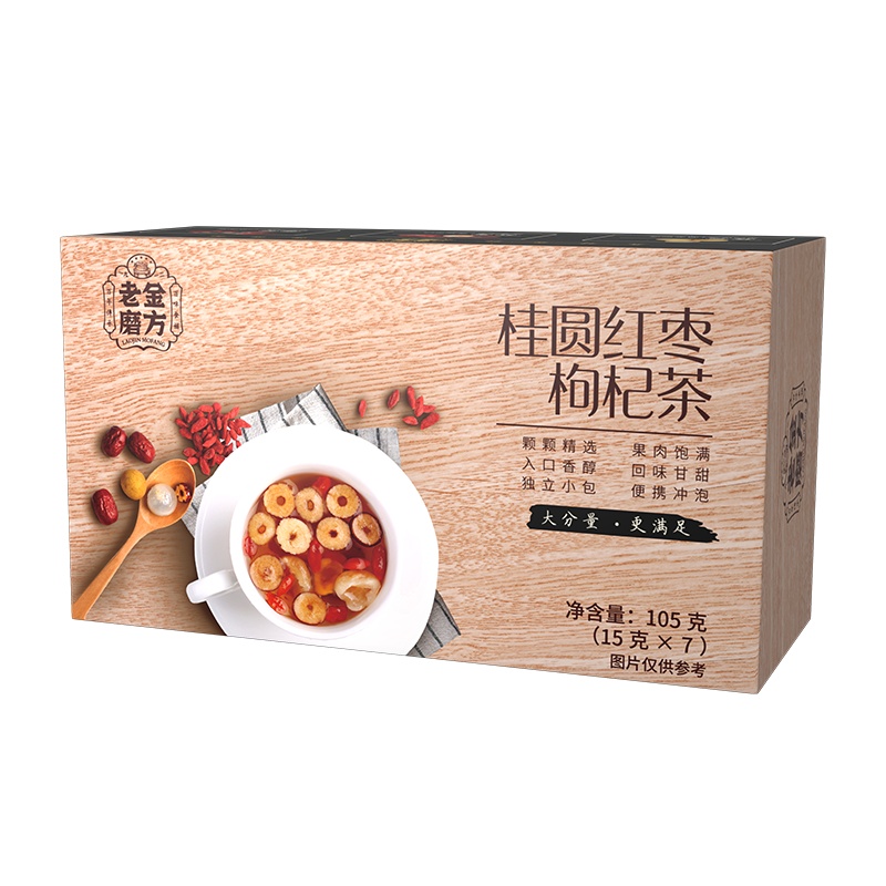 老金磨方 桂圆红枣枸杞茶105g*4 水果茶即食袋泡茶花茶包