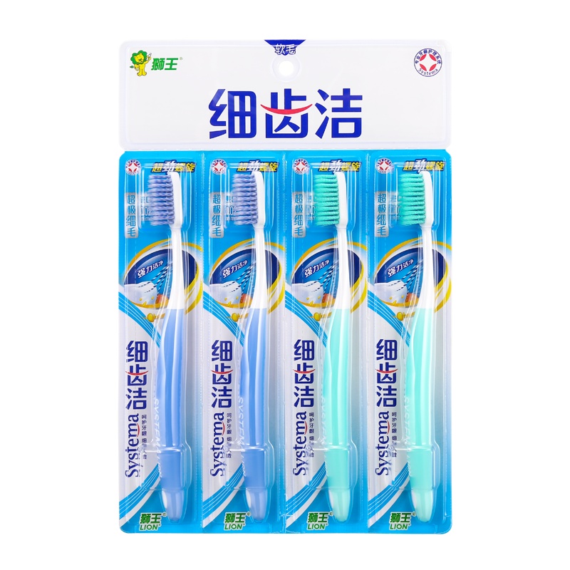 狮王 ( Lion ) 细齿洁螺旋牙刷四支装