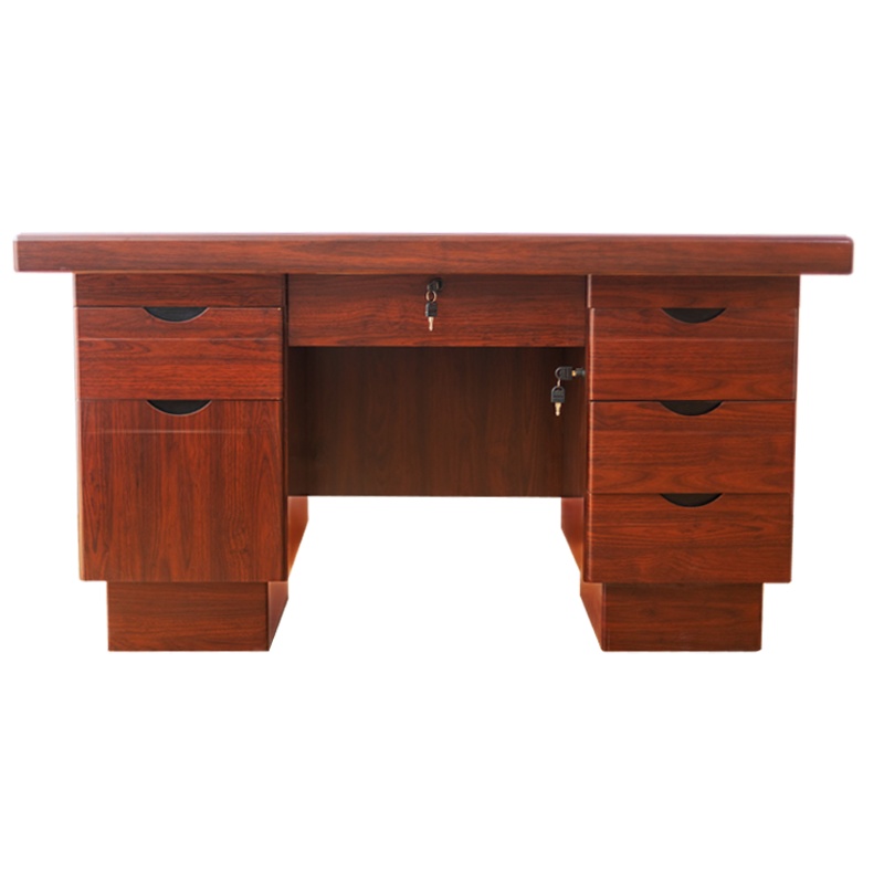 首指YF-2012B-1贴纸1.4米办公桌 胡桃色(KH)