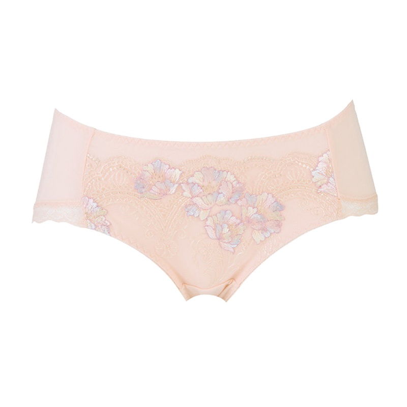 古今红色本命年中腰氨棉包臀三角裤后脚口蕾丝内裤女 1G202