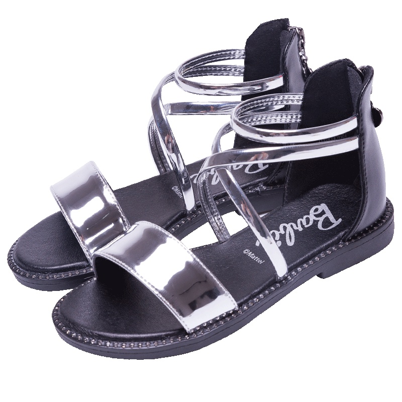 芭比女童凉鞋鞋炫彩罗马风时装女童童鞋