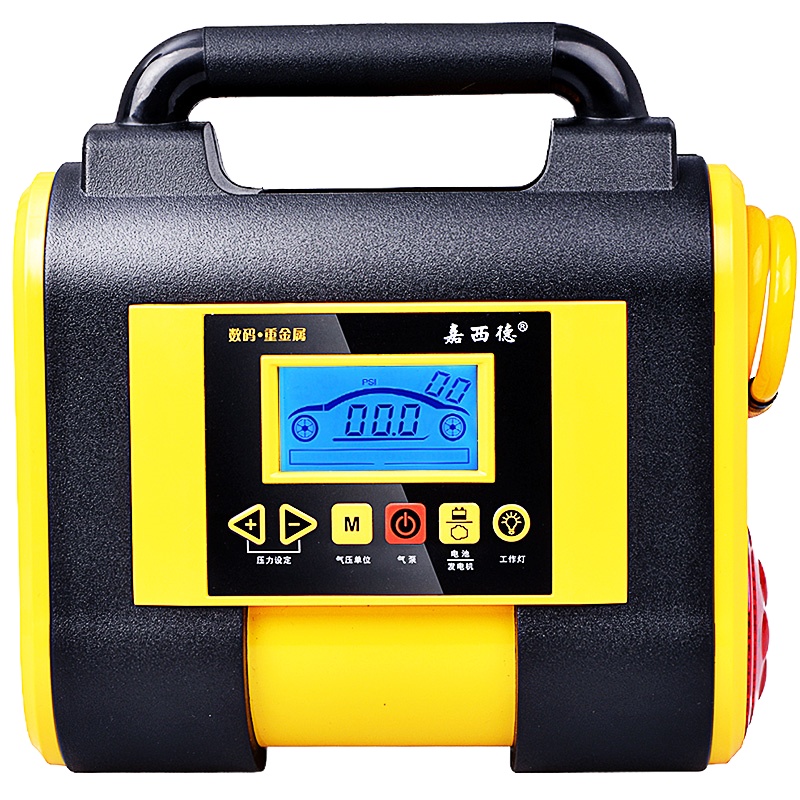嘉西德 0386智能数显预设胎压车载充气泵便携式12V汽车轮胎车用打气泵