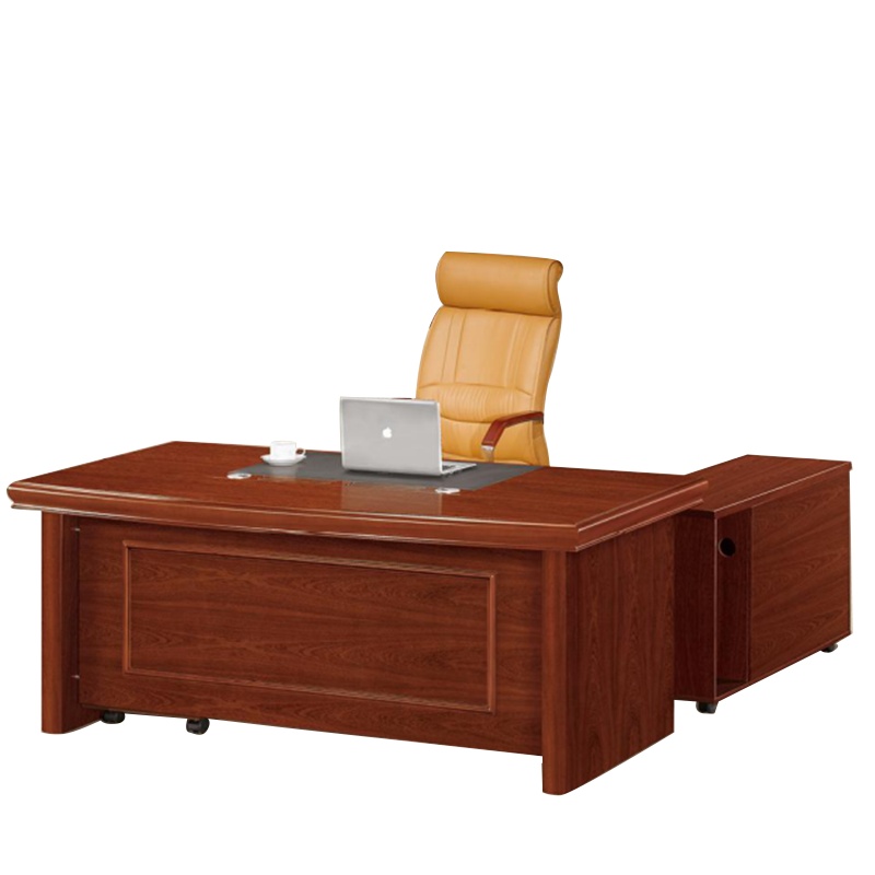 [藏书阁]油漆大班台 老板桌组合贴实木皮总裁桌经理主管办公桌办公家具