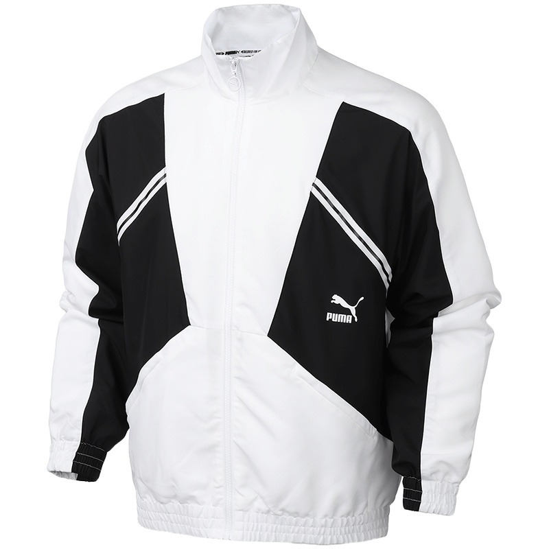 PUMA彪马男装运动服拼接撞色休闲梭织外套夹克597368