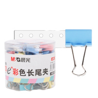 晨光(M&G)Eplus系列15mm彩色长尾夹燕尾夹票据夹 60只/筒ABS92743