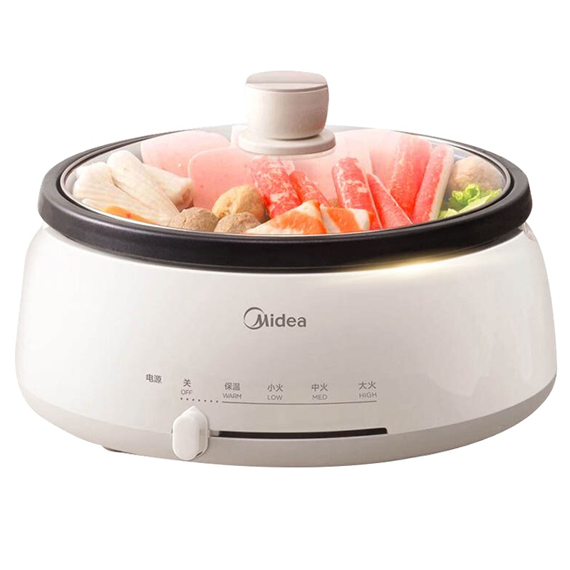 美的电火锅家用分体式多功能电火锅电热电煮锅学生宿舍锅DY28P151 1
