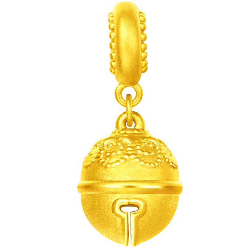 周大福金吊坠百宝阁系列响路路通珠足金金吊坠定价FR475