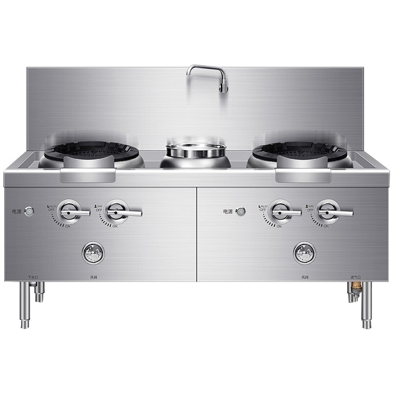 德玛仕(DEMASHI)商用电磁炉 大锅灶猛火灶单位学校食堂 R5 广式膛砖(工程款 双头单尾1.5米长)