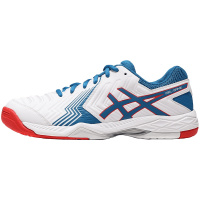 【自营】ASICS亚瑟士男子网球鞋GEL-GAME 6运动鞋E705Y-100 E705Y-100白色+蓝色