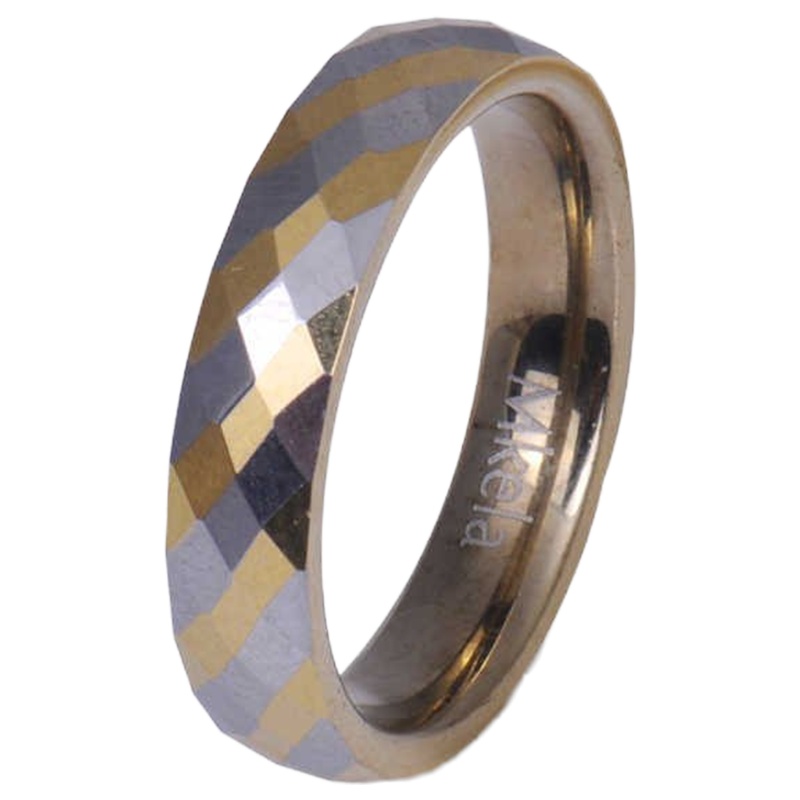 梦克拉Mkela 钨金戒指 金彩人生