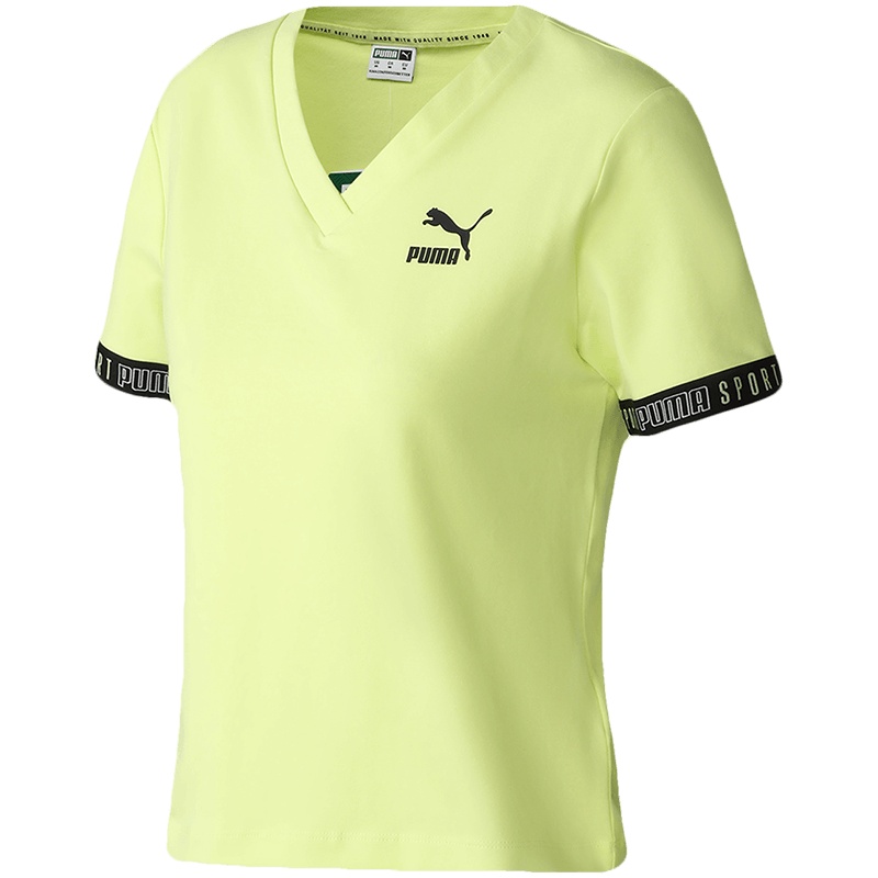 PUMA彪马女装运动服休闲V领短袖T恤598519