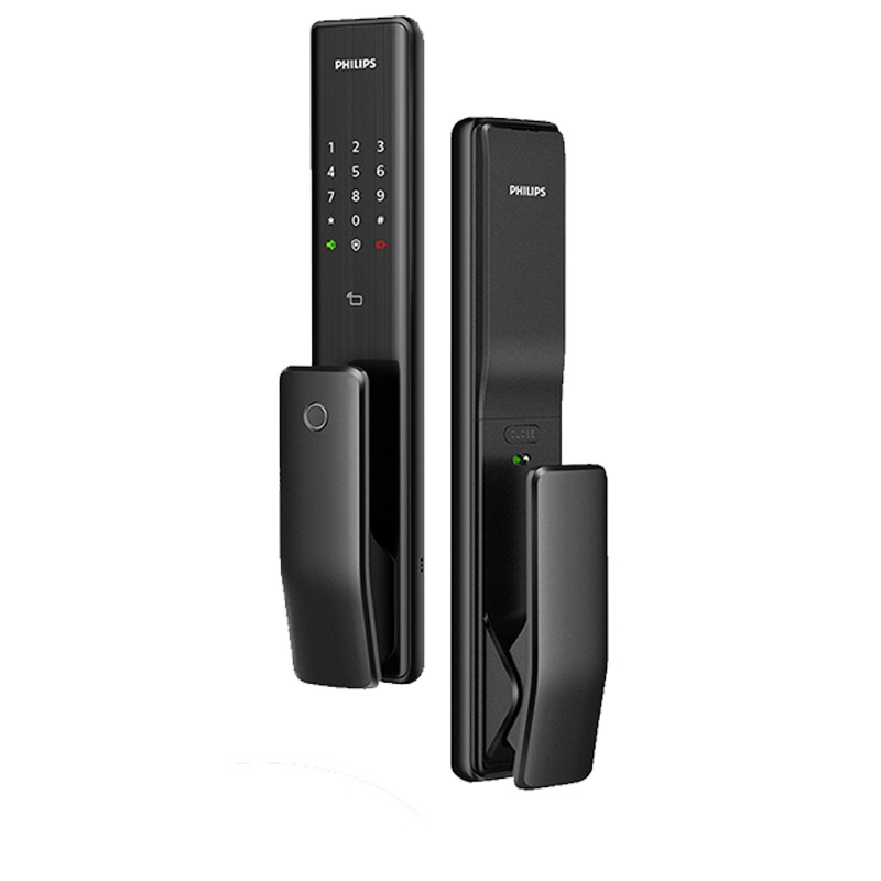 飞利浦(Philips)智能门锁 阿尔法Alpha全自动家庭用防盗锁推拉全自动 电子锁 曜石黑