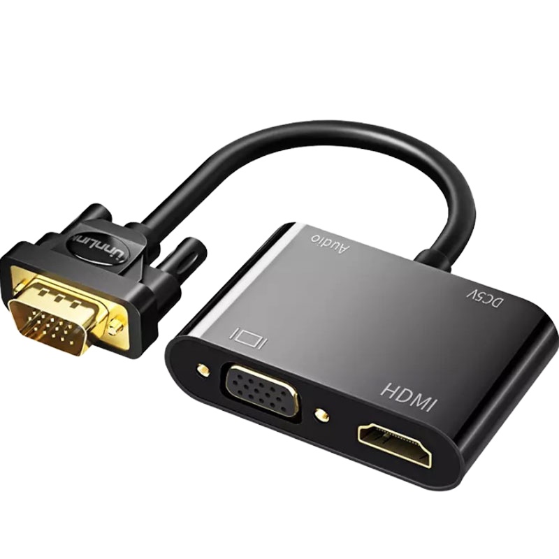 iDiskk VGA 转VGA+HDMI转接头