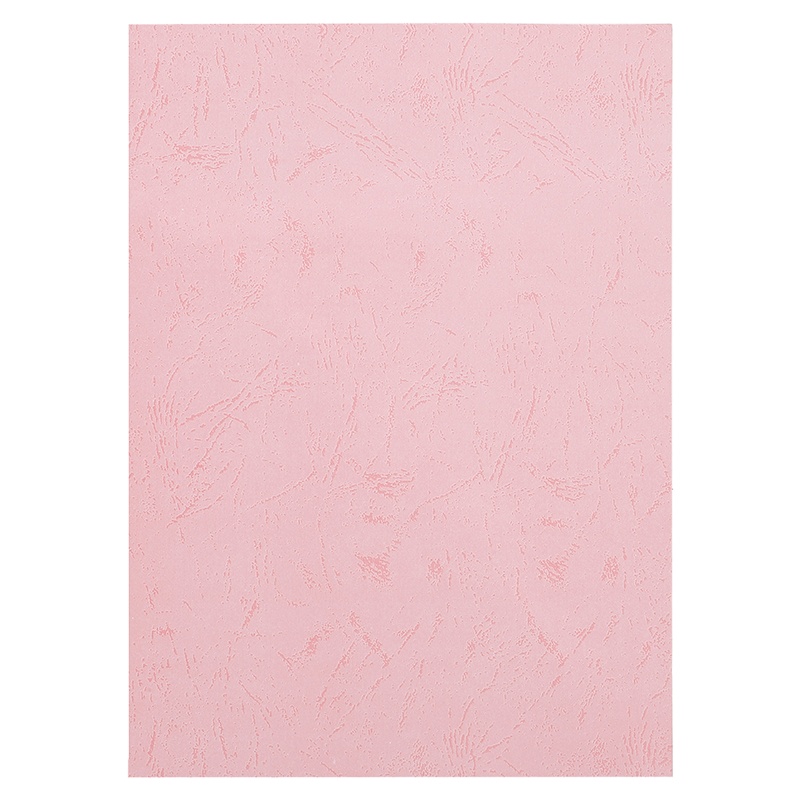得力A4平面皮纹纸/封面纸/云彩纸/封皮纸 彩色卡纸标书封面 硬厚手工卡纸 粉红色160克 100张/包