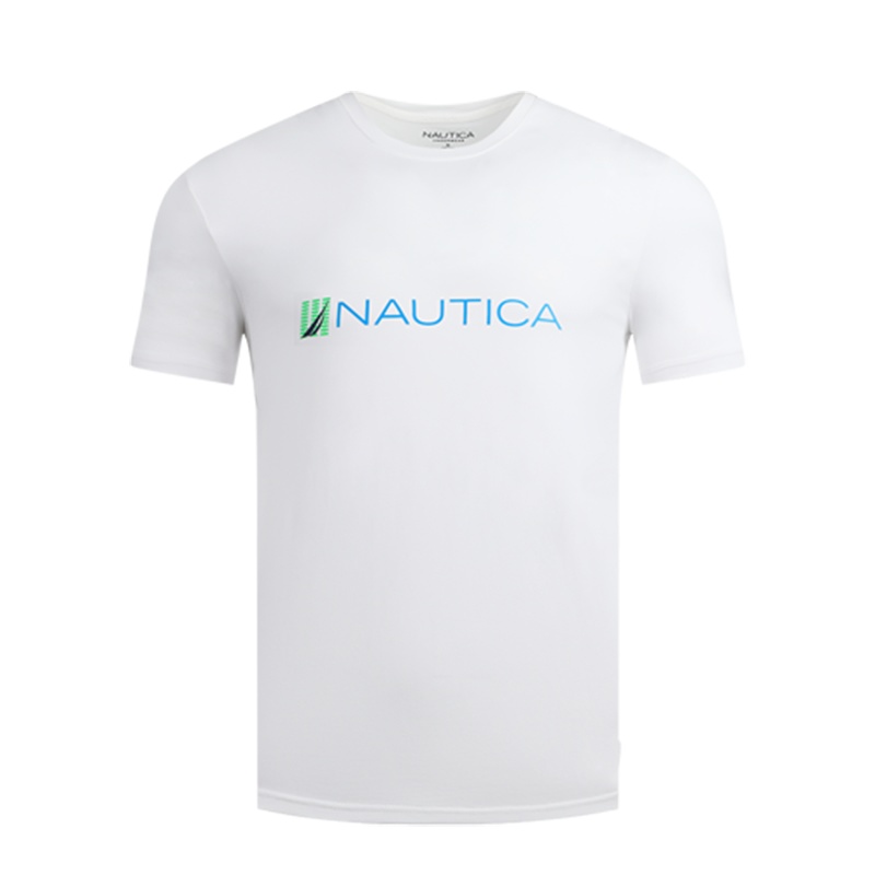 诺帝卡/NAUTICA UNDERWEAR 男士夏季弹力经典LOGO圆领家居短袖