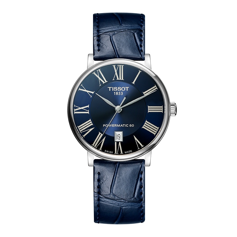 【618预售】【陈飞宇同款】天梭(TISSOT)瑞士手表 卡森臻我系列皮带男士机械表T122.407.16.043.00