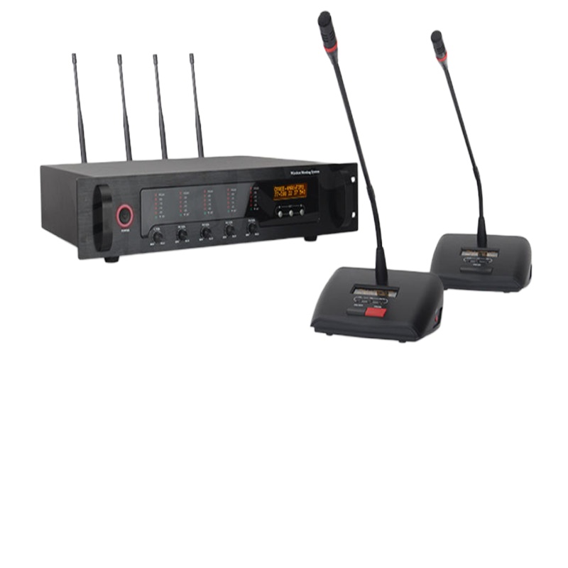 BETIG BD-8000 无线会议主机 U段无线手拉手会议系统鹅颈话筒外接视像主机