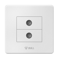 公牛(BULL)开关插座86型双电视插座面板有线电视tv电源面板闭路电视插座双孔G07T233