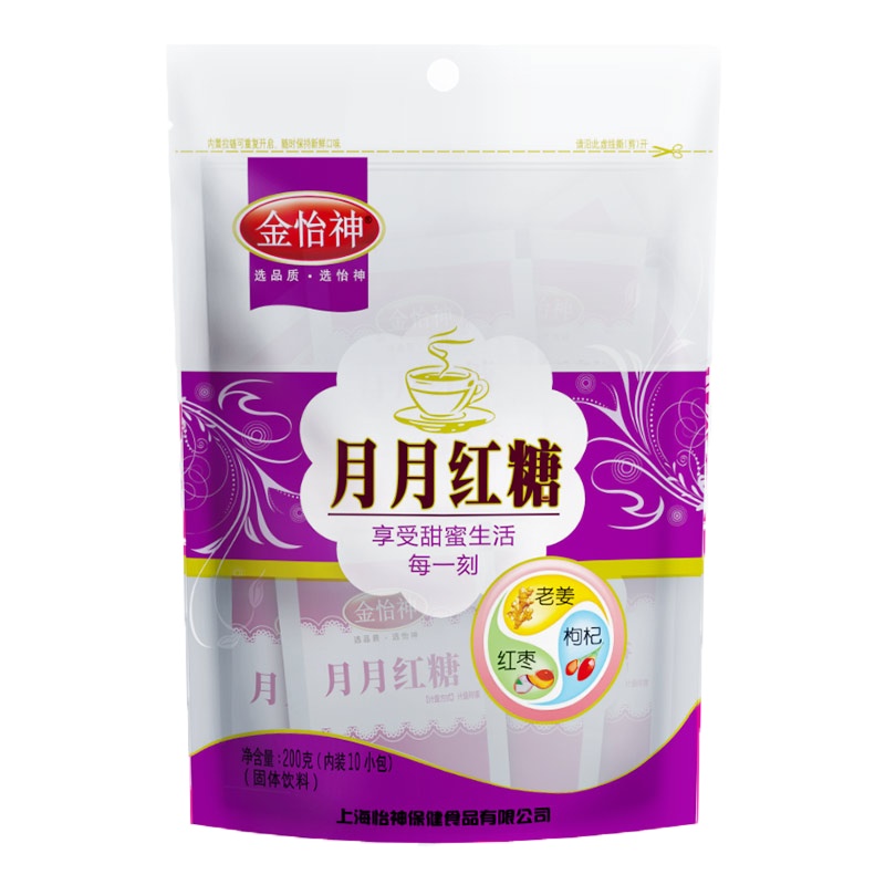 金怡神月月红糖姜茶老姜红枣枸杞红糖姜茶古法熬制老红糖小袋装200g