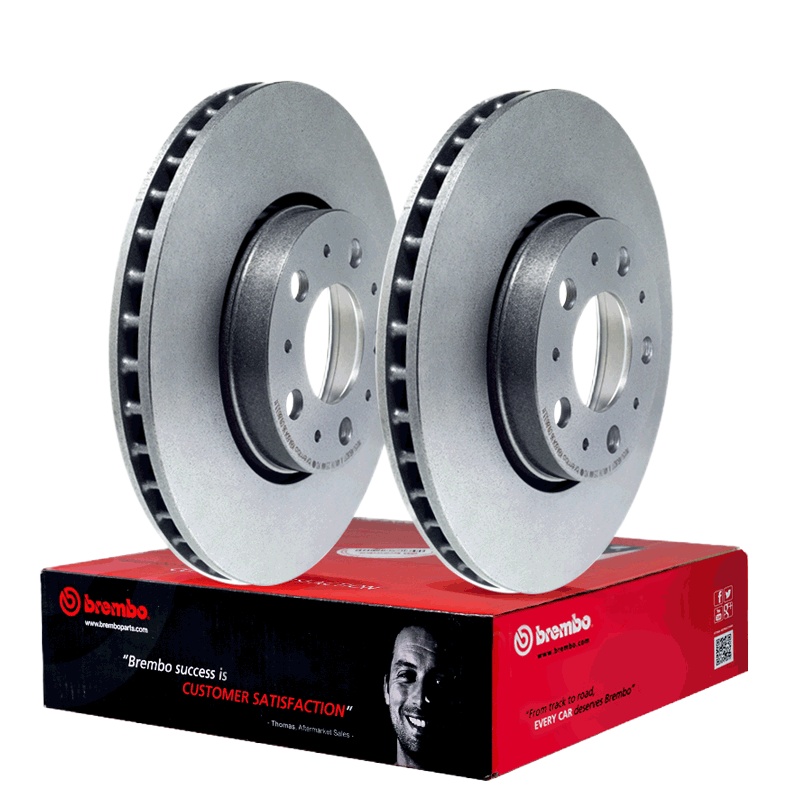 布雷博(brembo)前盘09.B570.11适配10-17款进口宝马X3(F25)/14款宝马X4(F26)(对装)