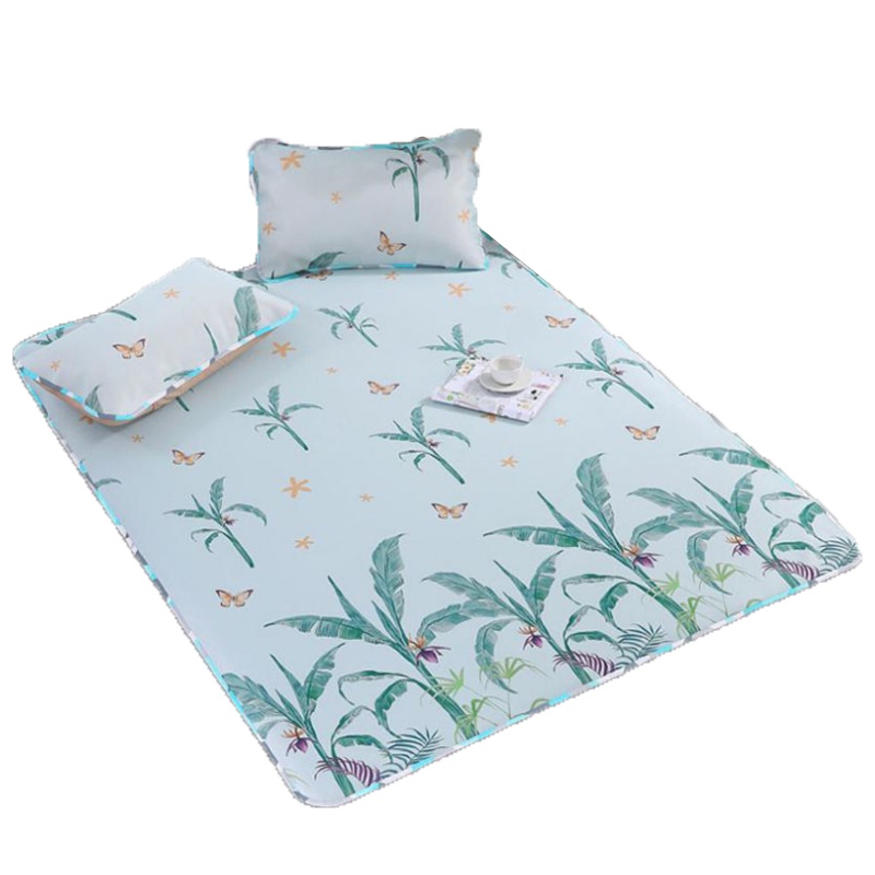 花花公子(PLAYBOY) 冰丝凉席三件套 幽然叶影