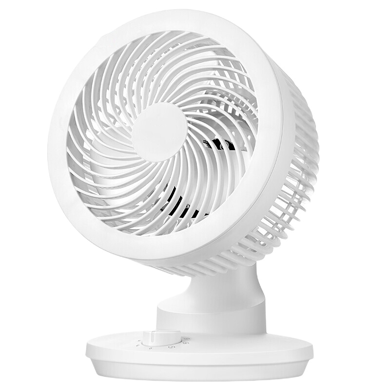 美的 静音台式桌面电风扇 白色