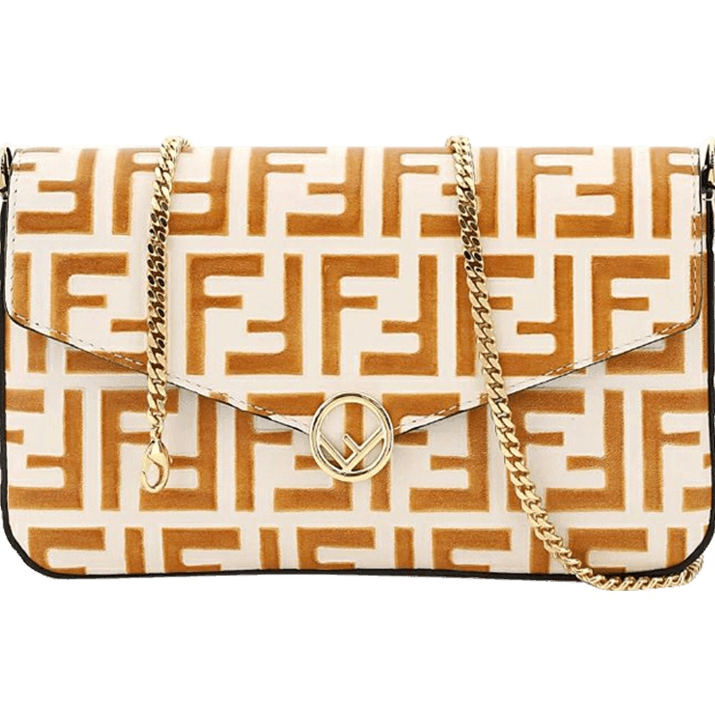 预售 芬迪FENDI KAN I三合一链条包 F环标老花款 女士链条单肩包 8BS032