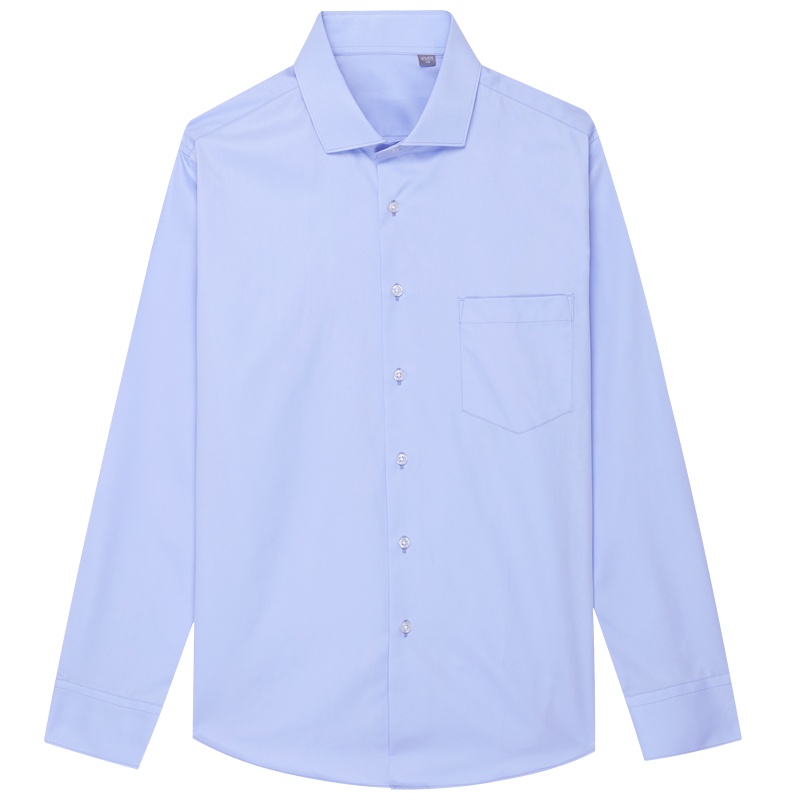 HODO红豆男装男士春秋季正装长袖衬衫纯色商务休闲棉混纺面料舒适爽滑细腻衬衫男